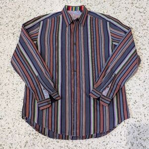Robert Graham Vibrant Striped Button Down Shirt